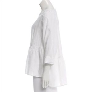 Rachel Comey Reunion top blouse shirt linen white flowy peplum